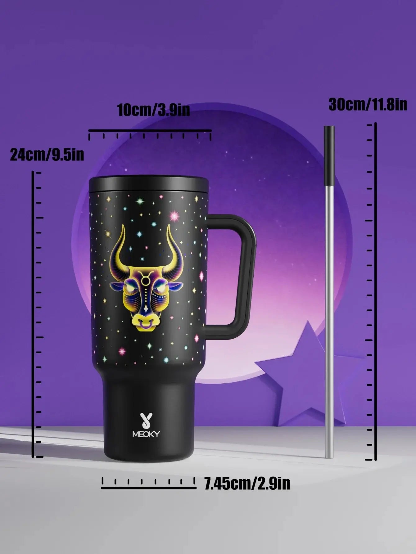 Meoky Cup Zodiac Signs 40oz (Tumbler) Gourde Bottle®