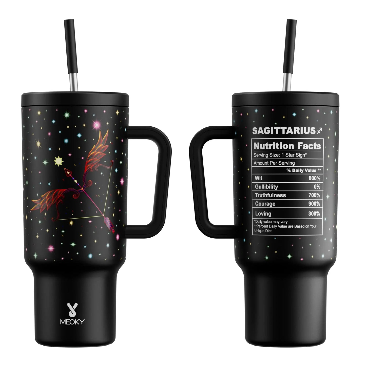 Meoky Cup Zodiac Signs 40oz (Tumbler) Gourde Bottle®