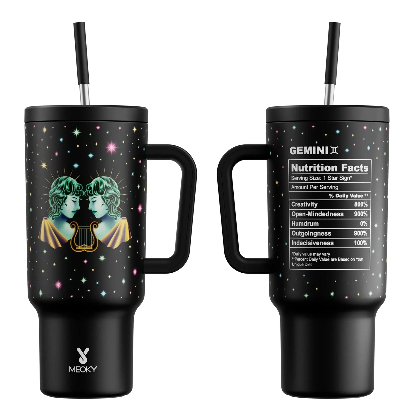 Meoky Cup Zodiac Signs 40oz (Tumbler) Gourde Bottle®
