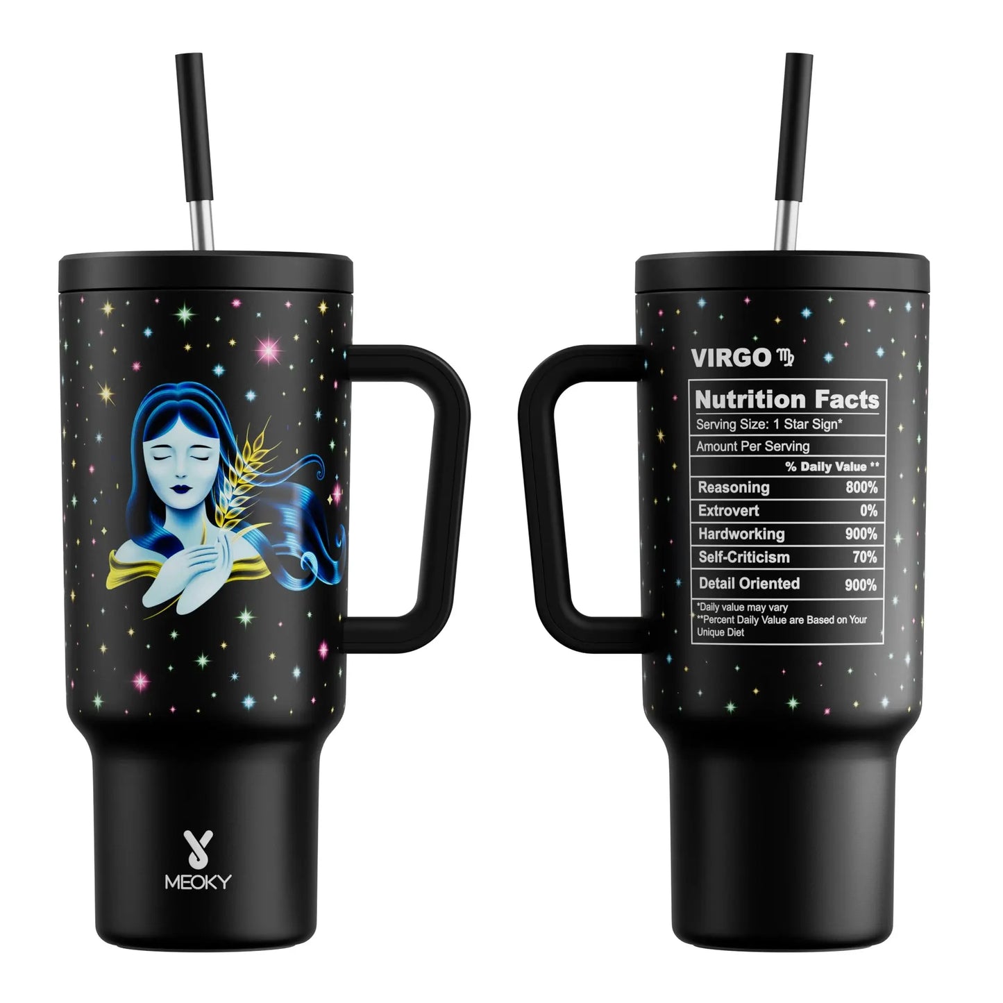 Meoky Cup Zodiac Signs 40oz (Tumbler) Gourde Bottle®