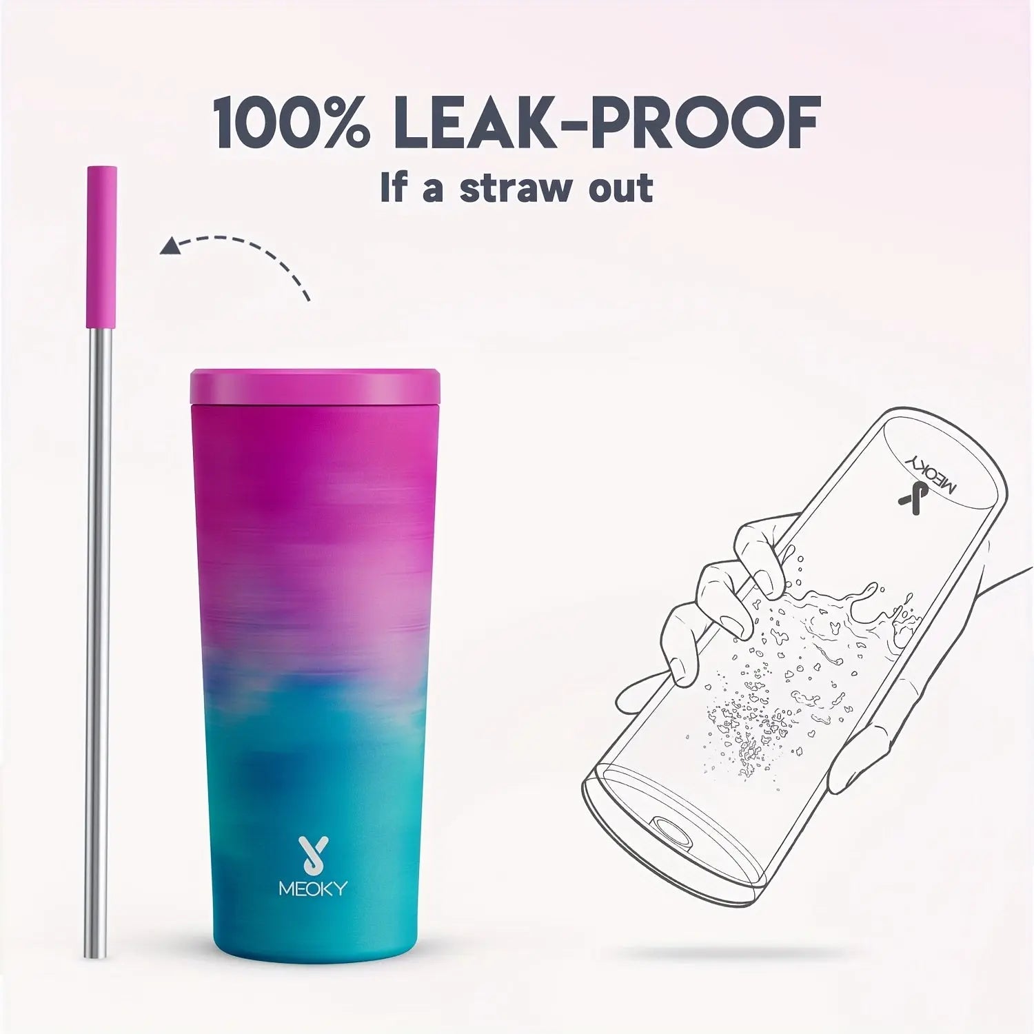 Meoky Tumbler Cup 24oz Gourde Bottle®