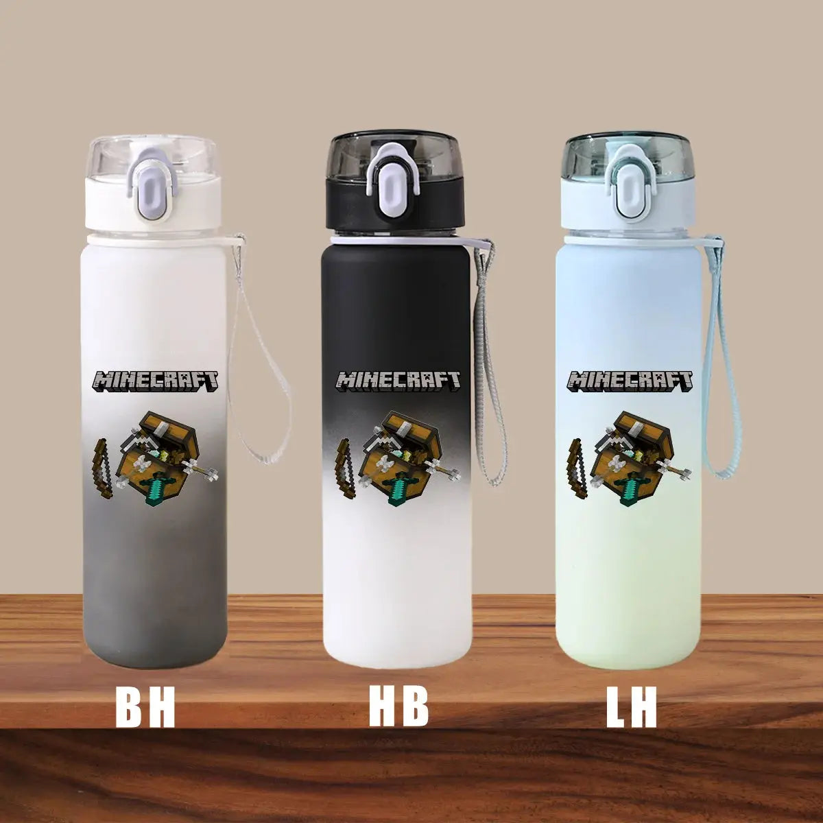 Minecraft Cartoon Outdoor Water Cup Portable Large Capacity Leak Proof Gradient Children Gift Creeper Enderman Sheep Birthday Gourde Bottle®