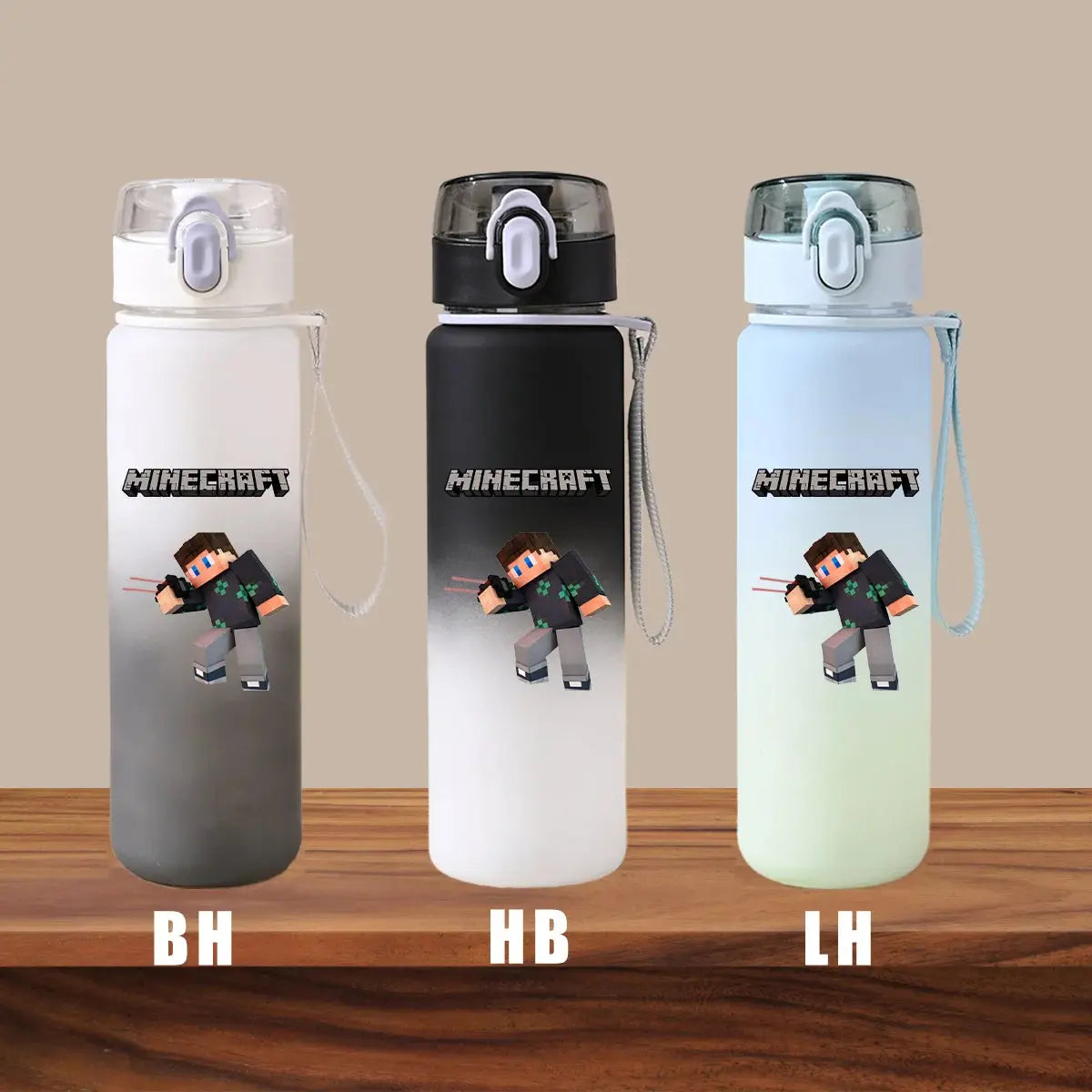 Minecraft Cartoon Outdoor Water Cup Portable Large Capacity Leak Proof Gradient Children Gift Creeper Enderman Sheep Birthday Gourde Bottle®