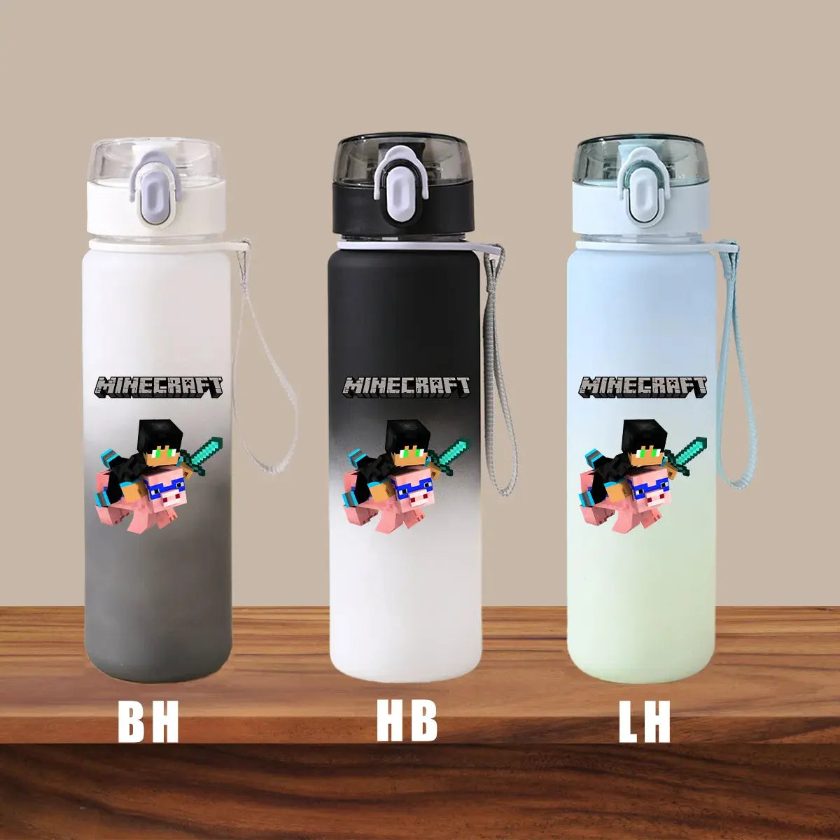Minecraft Cartoon Outdoor Water Cup Portable Large Capacity Leak Proof Gradient Children Gift Creeper Enderman Sheep Birthday Gourde Bottle®
