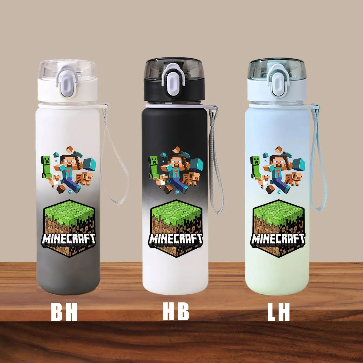 Minecraft Cartoon Outdoor Water Cup Portable Large Capacity Leak Proof Gradient Children Gift Creeper Enderman Sheep Birthday Gourde Bottle®