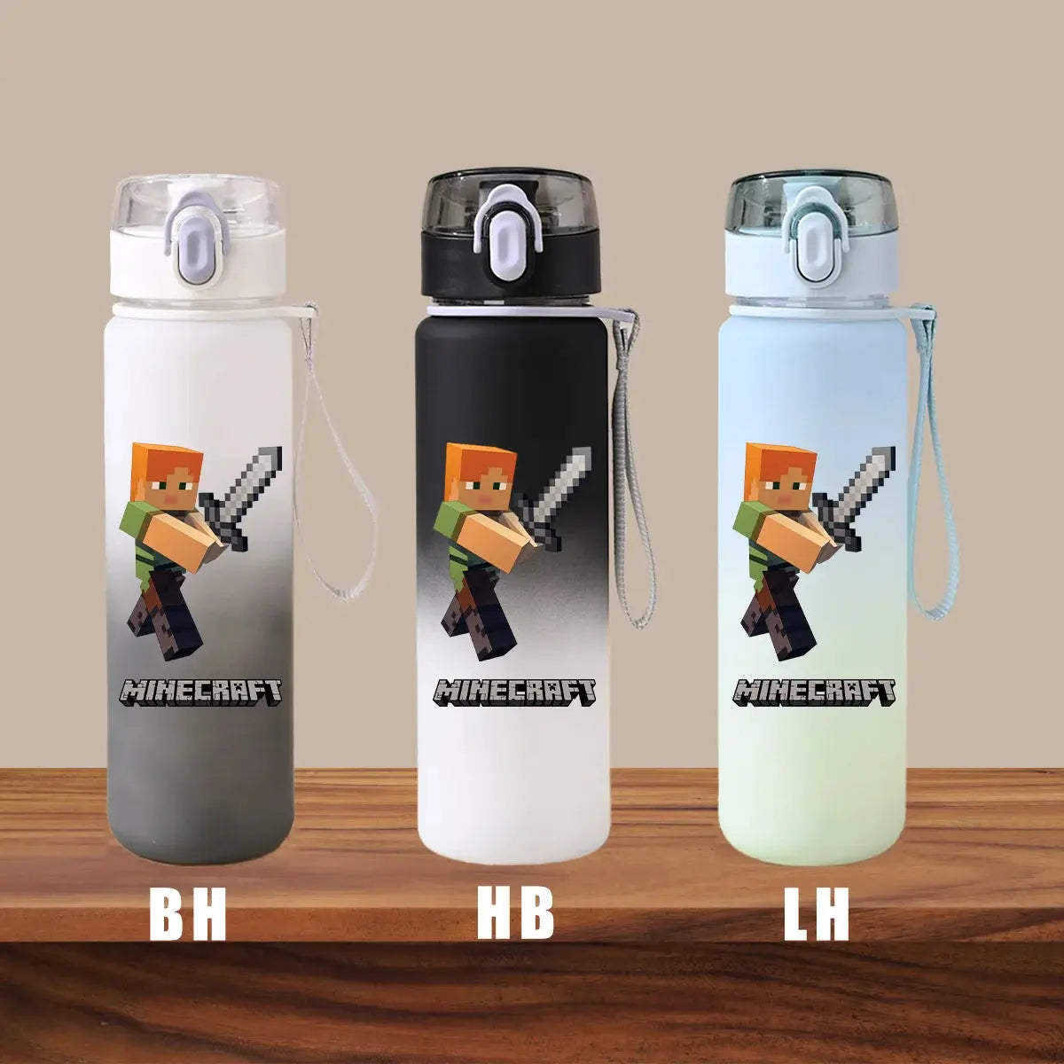 Minecraft Cartoon Outdoor Water Cup Portable Large Capacity Leak Proof Gradient Children Gift Creeper Enderman Sheep Birthday Gourde Bottle®