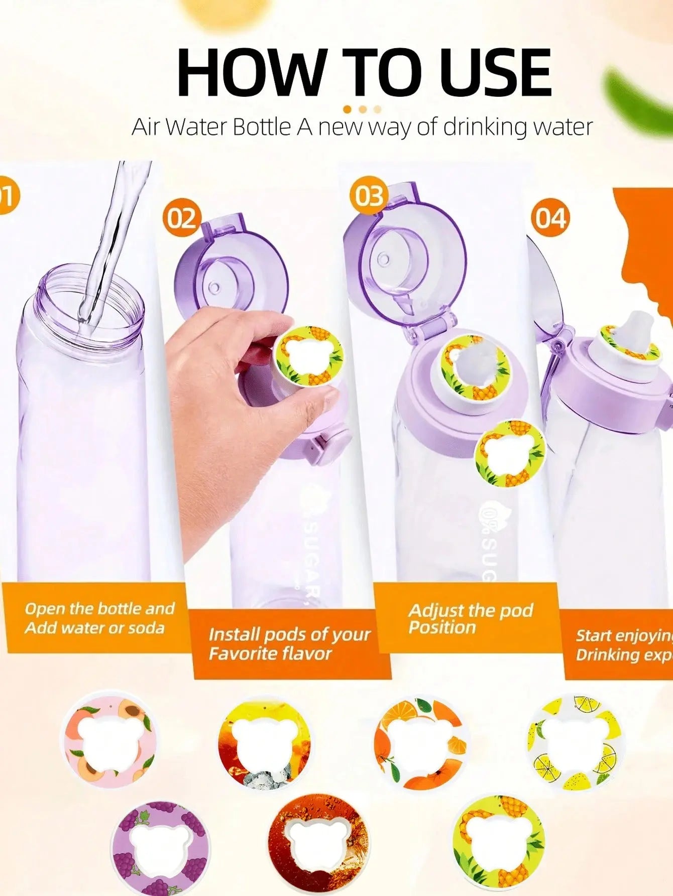 Packs de 5 Air Up Pods Gourde Bottle®