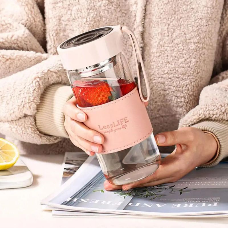 Présentation de notre Bouteille en Verre de Style Japonais avec Infuseur à Thé LessLIFE , design tendance - Gourde Bottle