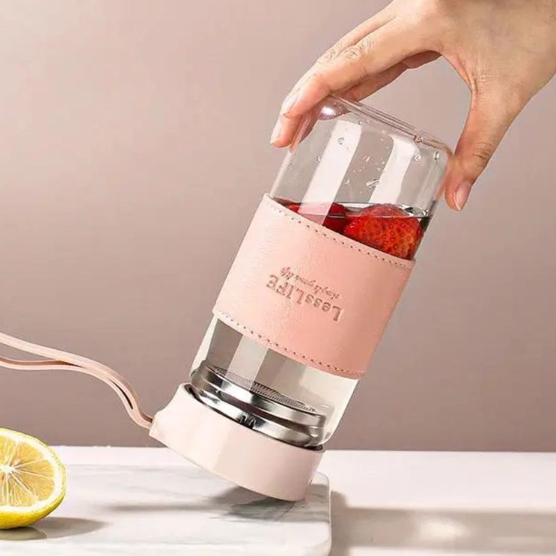 Présentation de notre Bouteille en Verre de Style Japonais avec Infuseur à Thé LessLIFE sans BPA - Gourde Bottle