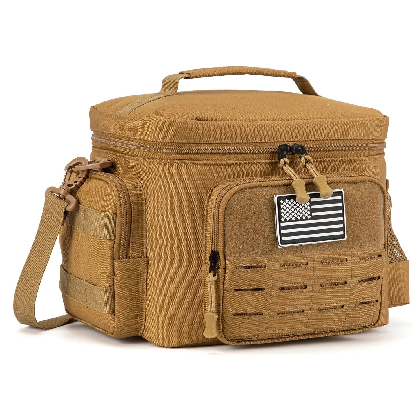 Sac Isotherme Repas Tactique Militaire Homme 13L (Khaki) Gourde Bottle®