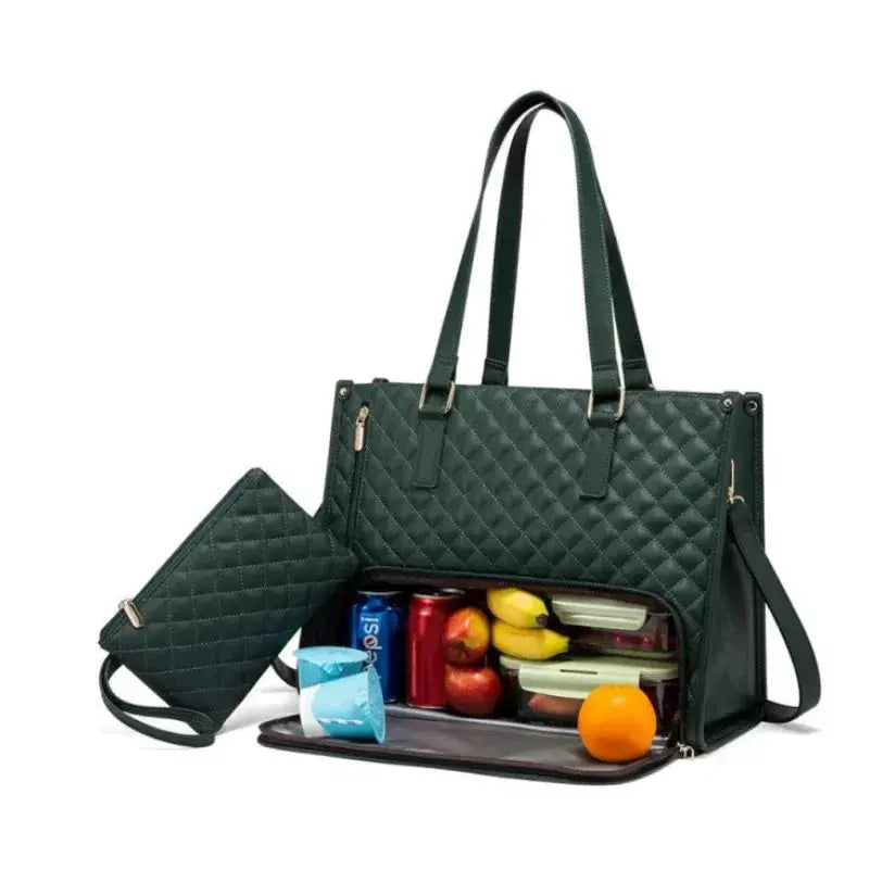 Sac Lunch Box Isotherme Double Compartiment Femme (Original) Gourde Bottle®