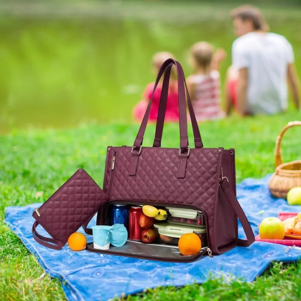 Sac Lunch Box Isotherme Double Compartiment Femme (Original) Gourde Bottle®