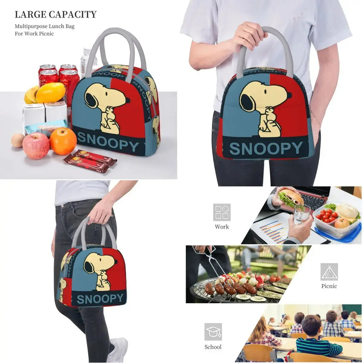 Sac Lunch Box Isotherme Snoopy Gourde Bottle®