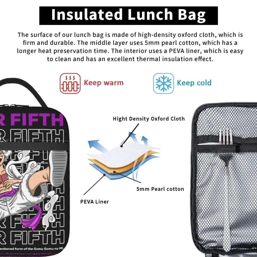 Sac à déjeuner Isotherme One Piece Luffy (Nika Gear FIFTH) Gourde Bottle®