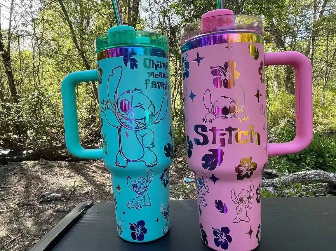 Stitch Stanley Cup ,Gourde stanley Stitch, Gourde Stitch,Stanley stitch, Gourde Stitch fille, Disney Stitch 40OZ Stainless Steel Insulated Cup 304 Stainless Steel Insulated Vacuum Insulated Car Cup Sports Outdoor Travel Gourde Bottle®