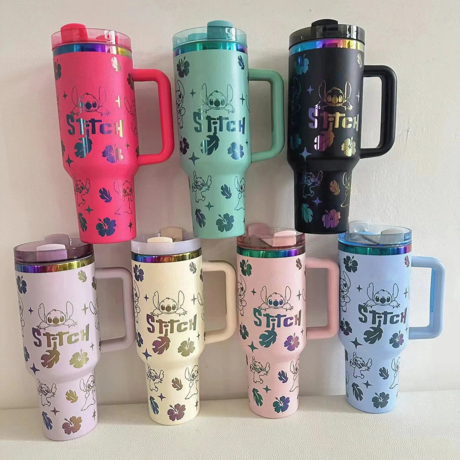 Stitch Stanley Cup ,Gourde stanley Stitch, Gourde Stitch,Stanley stitch, Gourde Stitch fille, Disney Stitch 40OZ Stainless Steel Insulated Cup 304 Stainless Steel Insulated Vacuum Insulated Car Cup Sports Outdoor Travel Gourde Bottle®