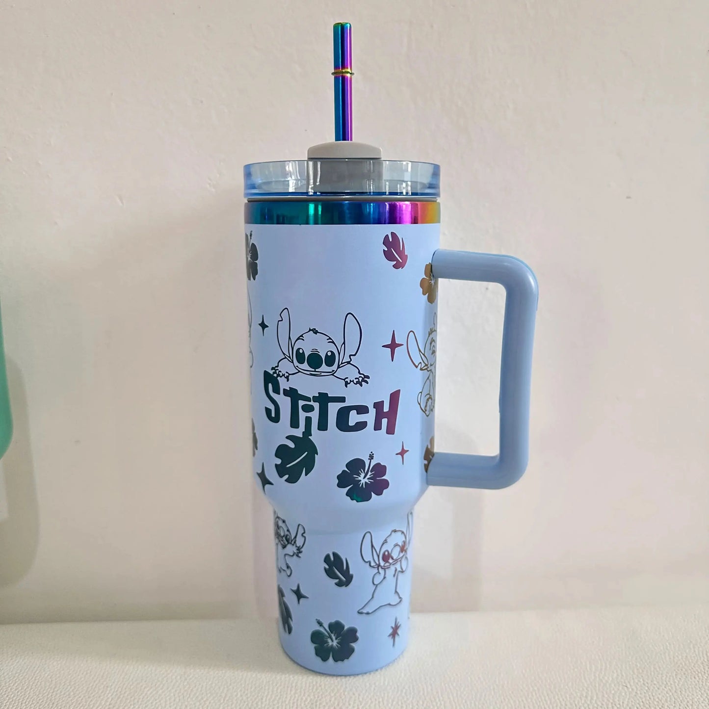 Stitch Stanley Cup ,Gourde stanley Stitch, Gourde Stitch,Stanley stitch, Gourde Stitch fille, Disney Stitch 40OZ Stainless Steel Insulated Cup 304 Stainless Steel Insulated Vacuum Insulated Car Cup Sports Outdoor Travel Gourde Bottle®