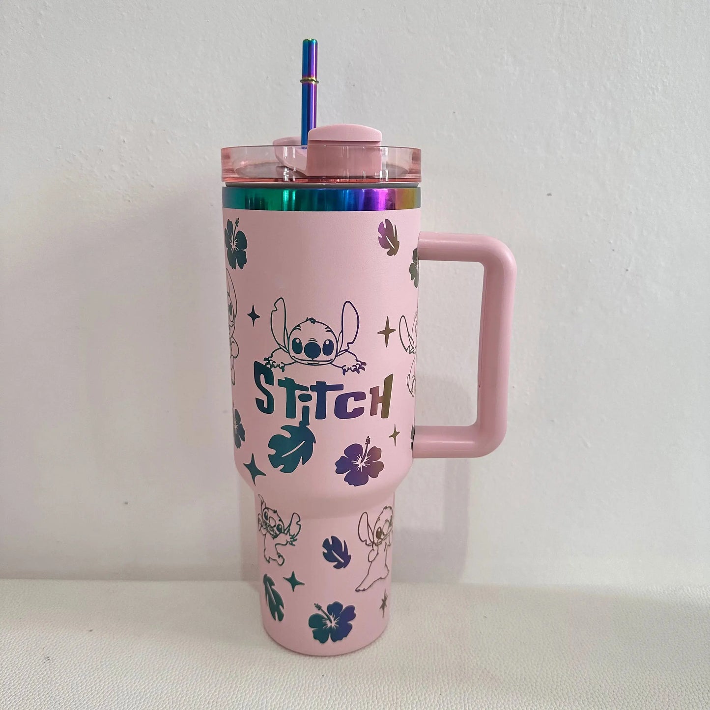 Stitch Stanley Cup ,Gourde stanley Stitch, Gourde Stitch,Stanley stitch, Gourde Stitch fille, Disney Stitch 40OZ Stainless Steel Insulated Cup 304 Stainless Steel Insulated Vacuum Insulated Car Cup Sports Outdoor Travel Gourde Bottle®