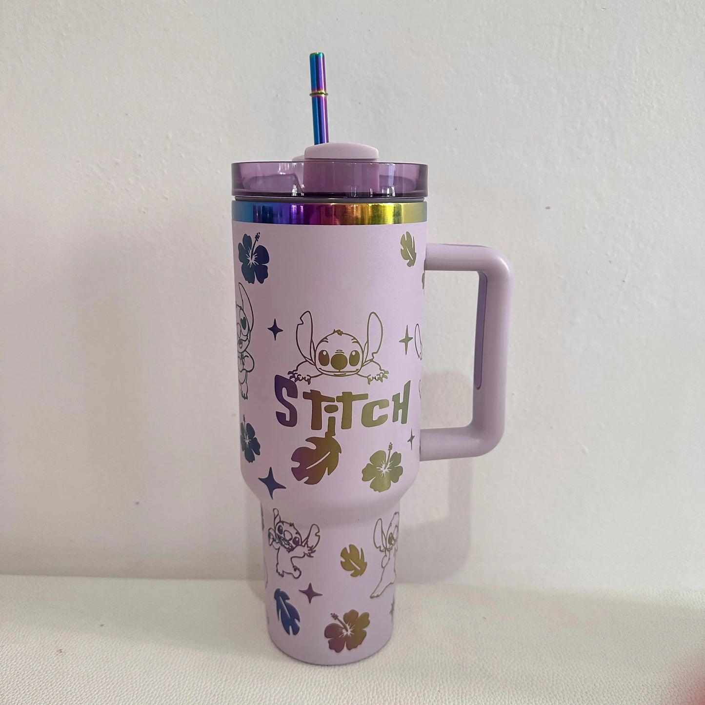 Stitch Stanley Cup ,Gourde stanley Stitch, Gourde Stitch,Stanley stitch, Gourde Stitch fille, Disney Stitch 40OZ Stainless Steel Insulated Cup 304 Stainless Steel Insulated Vacuum Insulated Car Cup Sports Outdoor Travel Gourde Bottle®