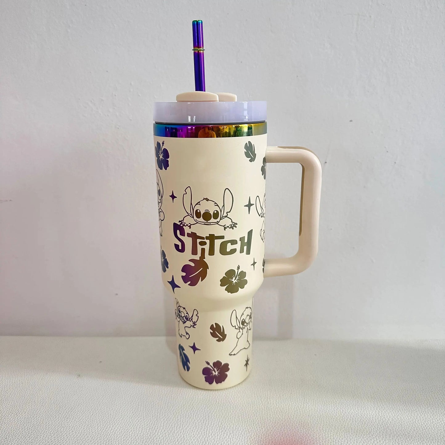 Stitch Stanley Cup ,Gourde stanley Stitch, Gourde Stitch,Stanley stitch, Gourde Stitch fille, Disney Stitch 40OZ Stainless Steel Insulated Cup 304 Stainless Steel Insulated Vacuum Insulated Car Cup Sports Outdoor Travel Gourde Bottle®