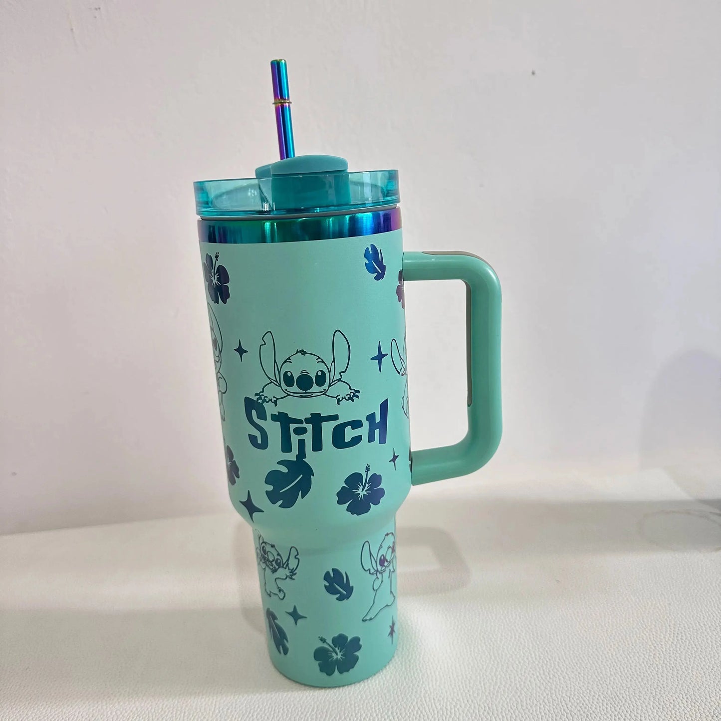 Stitch Stanley Cup ,Gourde stanley Stitch, Gourde Stitch,Stanley stitch, Gourde Stitch fille, Disney Stitch 40OZ Stainless Steel Insulated Cup 304 Stainless Steel Insulated Vacuum Insulated Car Cup Sports Outdoor Travel Gourde Bottle®