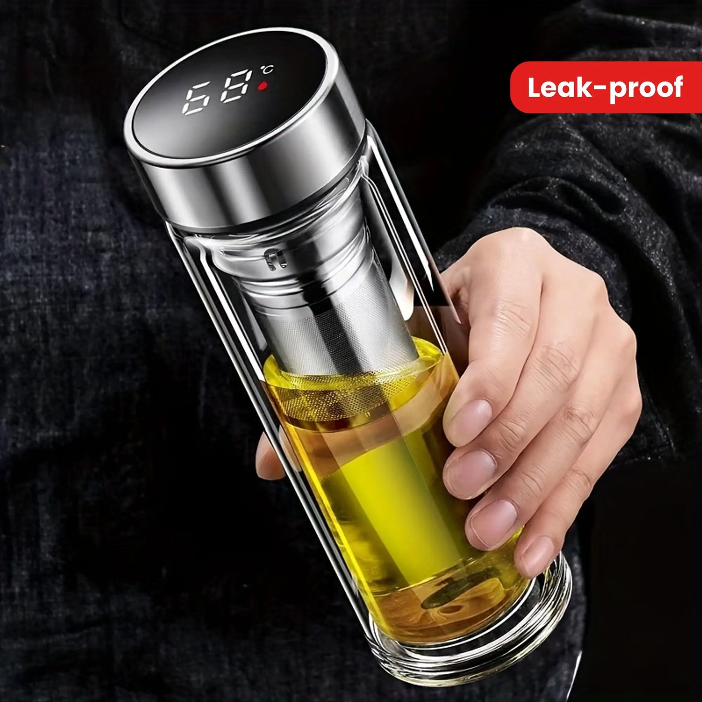 Théière En Verre Connectée 450ml Gourde Bottle®