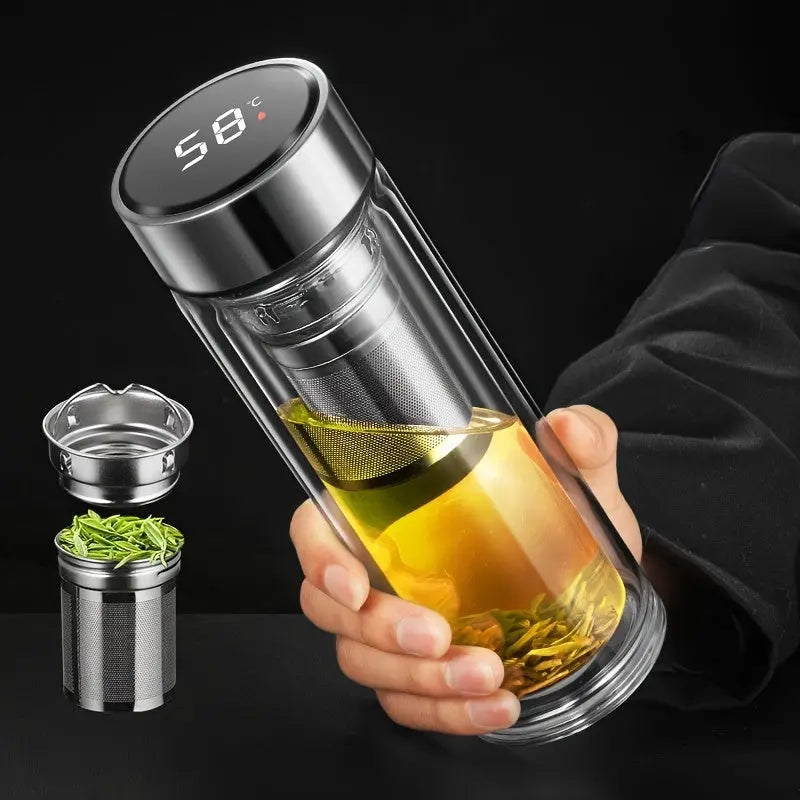 Théière En Verre Connectée 450ml Gourde Bottle®