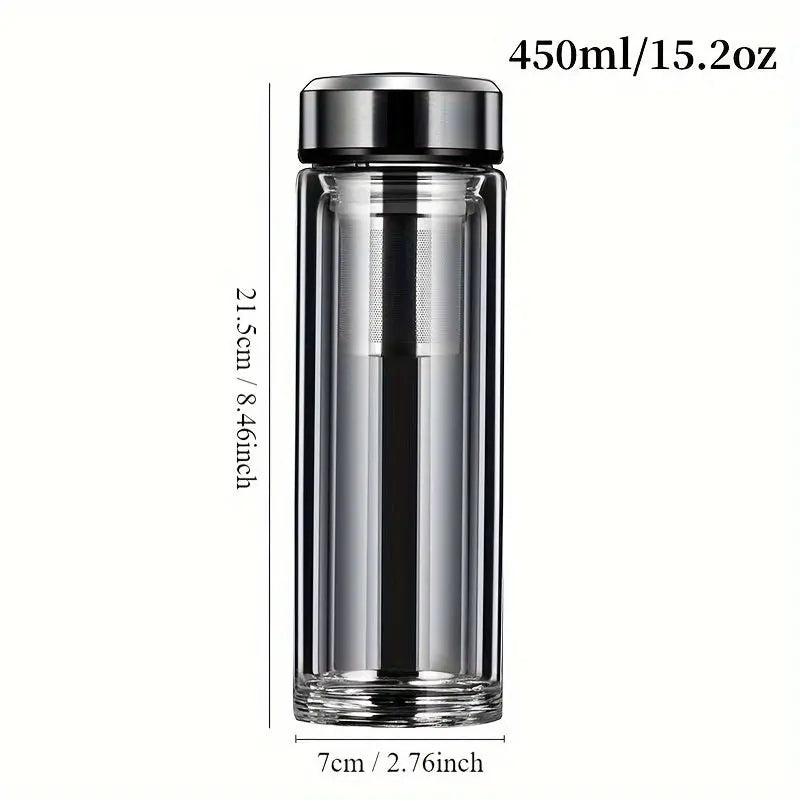 Théière En Verre Connectée 450ml Gourde Bottle®