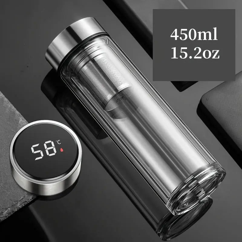 Théière En Verre Connectée 450ml Gourde Bottle®