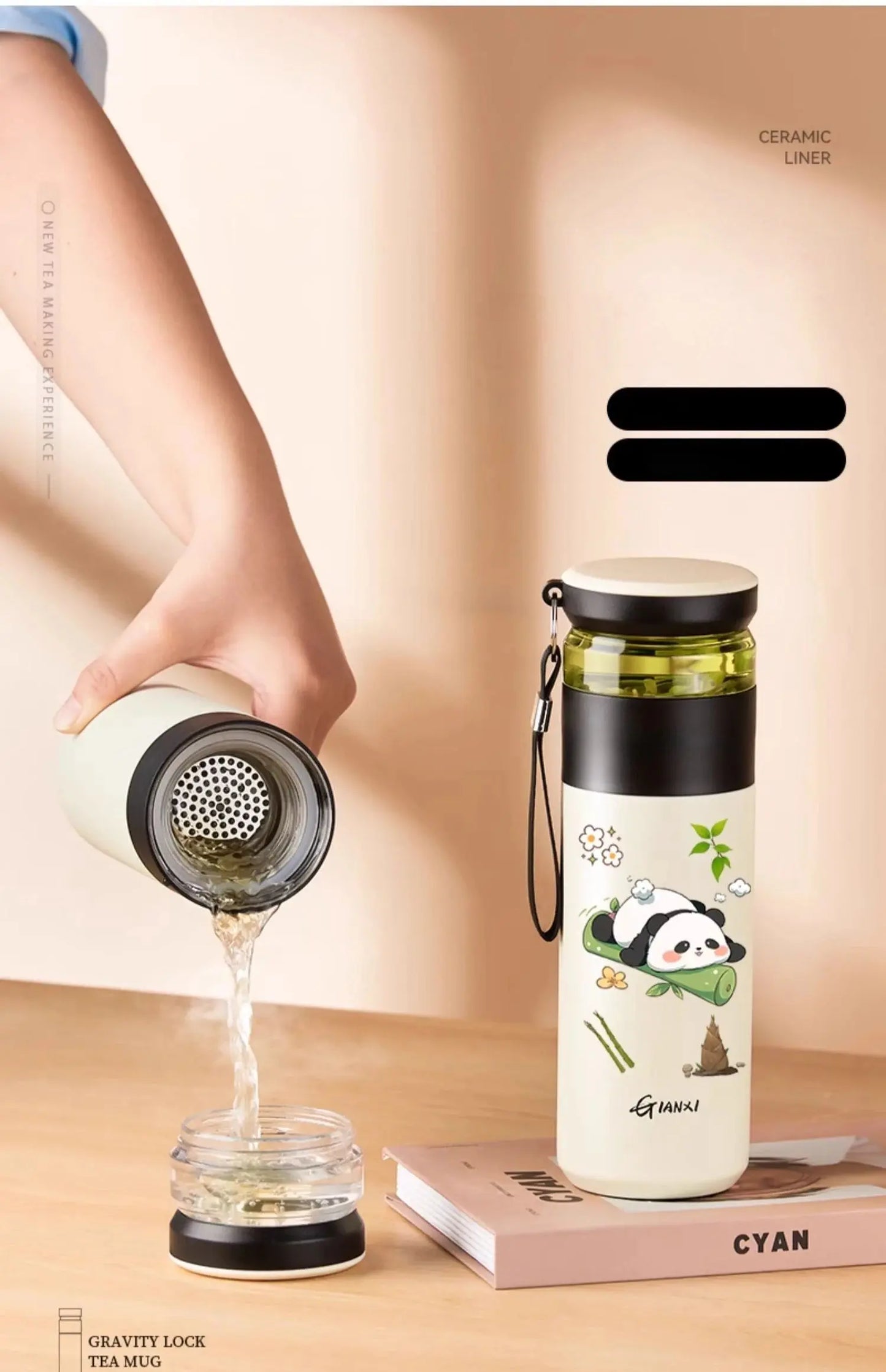 Thermos pour Thé avec Infuseur intégré Animal 480ML, pas chers Gourde Bottle®