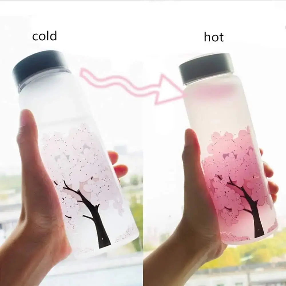 420/600/1000ML New Cherry Gradient Color Glass Water Bottle Cute Fashion Sport Drink Bottles Gift Cups for Kids Girl Student Gourde Bottle®