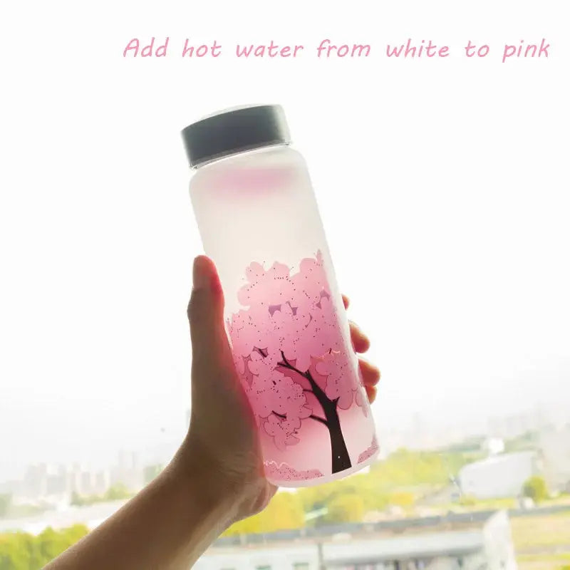 420/600/1000ML New Cherry Gradient Color Glass Water Bottle Cute Fashion Sport Drink Bottles Gift Cups for Kids Girl Student Gourde Bottle®