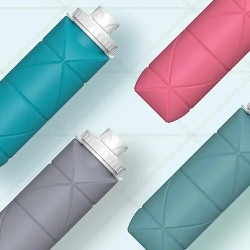 1Pc 600ml Foldable Space-saving Portable Reusable Silicone Sport Water Bottle Bag Bicycle Camping Portable Waterbottles Gourde Bottle®