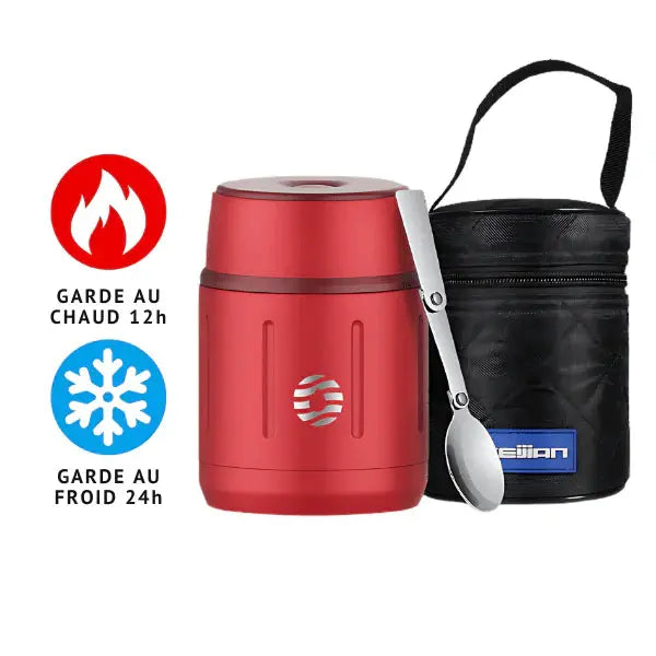 Boite Bento 500ml (Rouge) - Gourde Bottle®