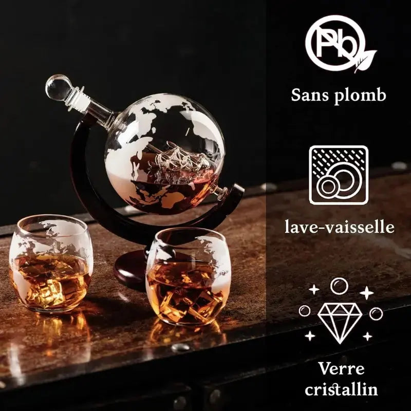 Carafe Vin Et Wisky Globe 850ML Gourde Bottle®