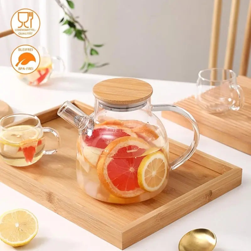 Carafe d'Eau A Jus De Fruit En Verre Avec Bouchon - Gourde Bottle®