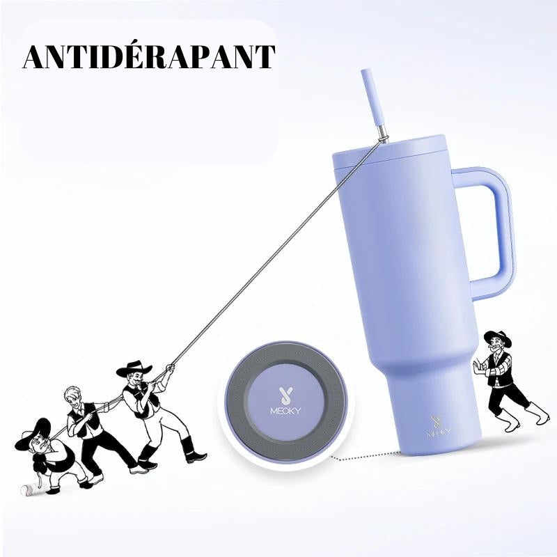 Ergonomie et Confort avec le Gobelet Vacuum Bottle MEOKY  antidérapant- Gourde Bottle