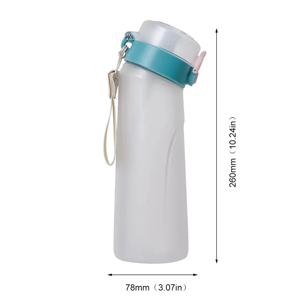 Flavored Water Bottle with 7 Flavour Pods Air Water Up Bottle Frosted Black 650ml Air Starter Up Set Water Cup for Camping Sport Gourde Bottle®