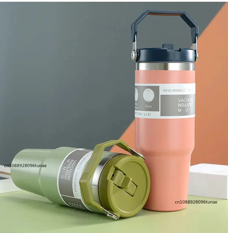 Gobelet Avec Couvercle Rose 600ml Gourde Bottle®