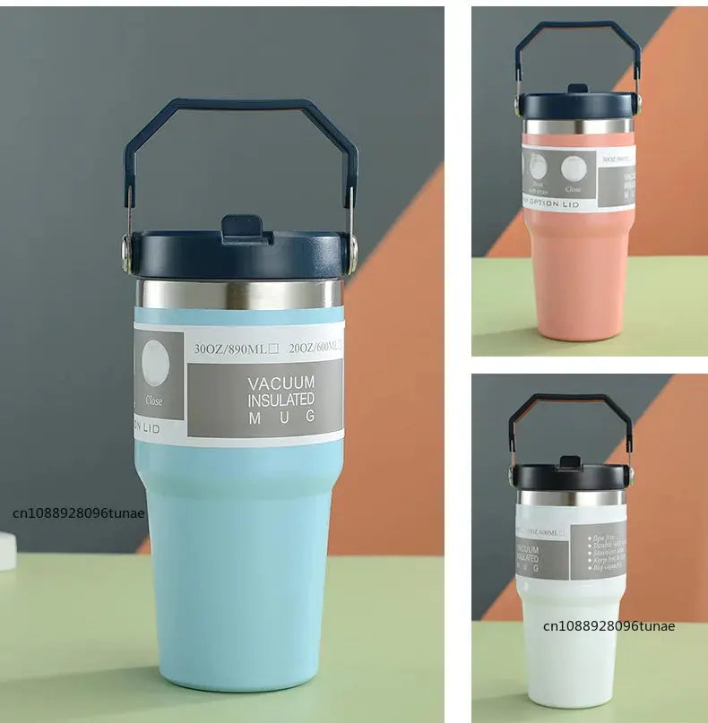 Gobelet Avec Couvercle Rose 600ml Gourde Bottle®