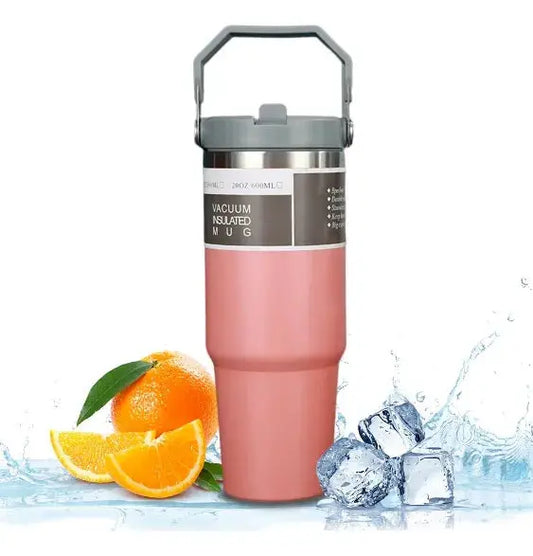 Gobelet Avec Couvercle Rose 600ml Gourde Bottle®