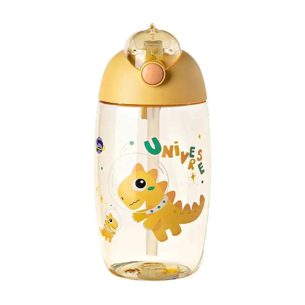 Gobelet Dinosaure Personnalisé 500ML, Gobelet plastique dinosaure 500ML, Gobelet personnalisé 500ML,  Children's Water Bottle For School Portable Cartoon Dinosaur Sippy Cup Creative Feeding Cup With Straws And Lids Drinkwar Gourde Bottle®