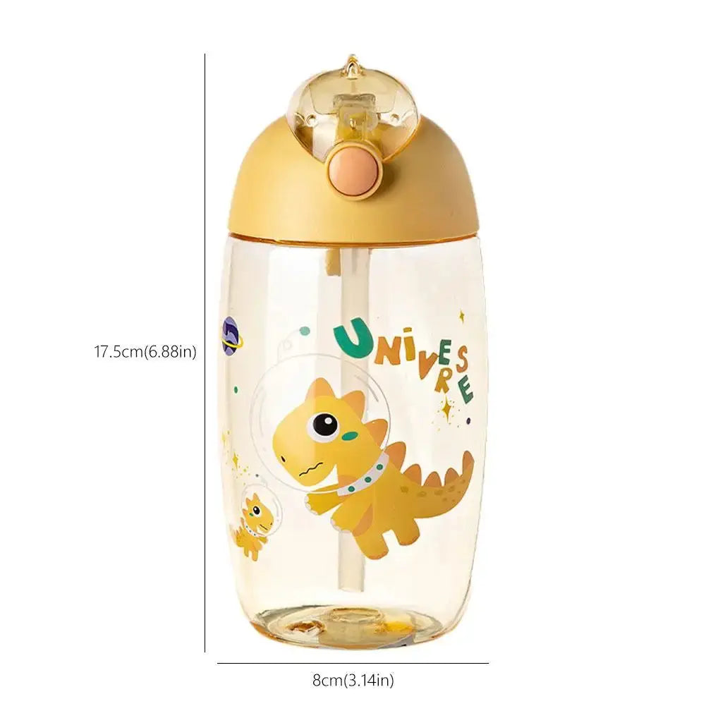 Gobelet Dinosaure Personnalisé 500ML, Gobelet plastique dinosaure 500ML, Gobelet personnalisé 500ML,  Children's Water Bottle For School Portable Cartoon Dinosaur Sippy Cup Creative Feeding Cup With Straws And Lids Drinkwar Gourde Bottle®