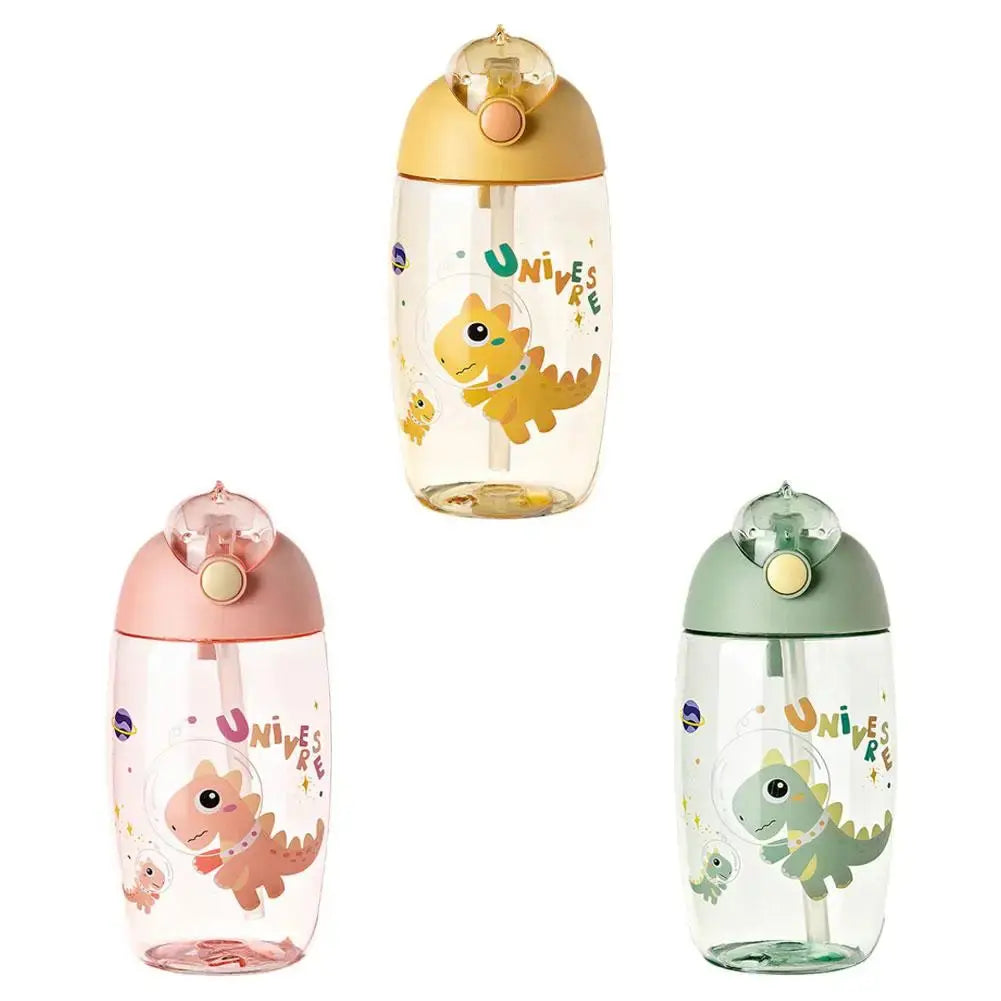 Gobelet Dinosaure Personnalisé 500ML, Gobelet plastique dinosaure 500ML, Gobelet personnalisé 500ML,  Children's Water Bottle For School Portable Cartoon Dinosaur Sippy Cup Creative Feeding Cup With Straws And Lids Drinkwar Gourde Bottle®