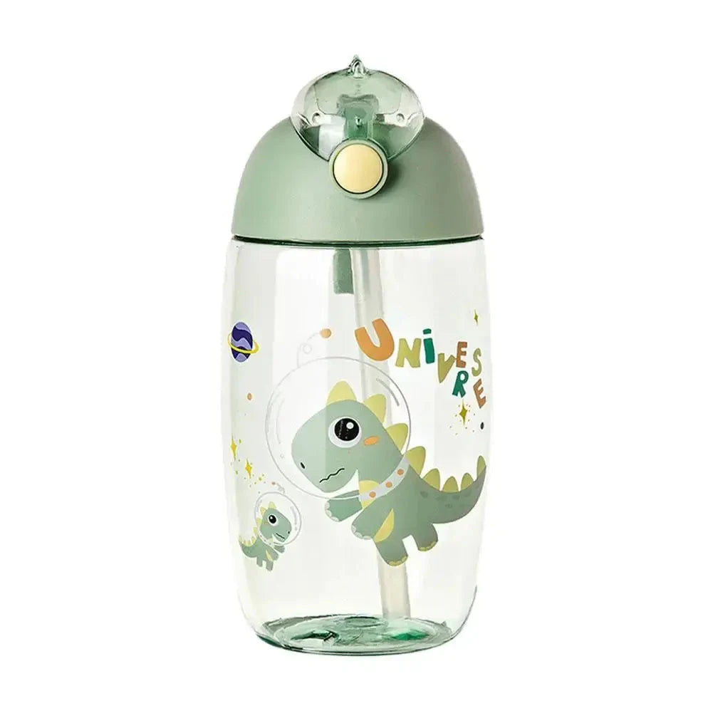Gobelet Dinosaure Personnalisé 500ML, Gobelet plastique dinosaure 500ML, Gobelet personnalisé 500ML,  Children's Water Bottle For School Portable Cartoon Dinosaur Sippy Cup Creative Feeding Cup With Straws And Lids Drinkwar Gourde Bottle®