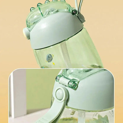 Gobelet Dinosaure Personnalisé 500ML, Gobelet plastique dinosaure 500ML, Gobelet personnalisé 500ML,  Children's Water Bottle For School Portable Cartoon Dinosaur Sippy Cup Creative Feeding Cup With Straws And Lids Drinkwar Gourde Bottle®