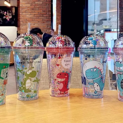 Gobelet Plastique Paillette Rouge 430ml Gourde Bottle®