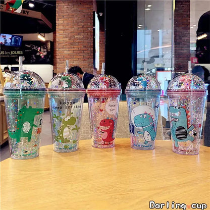 Gobelet Plastique Paillette Vert 430ml Gourde Bottle®