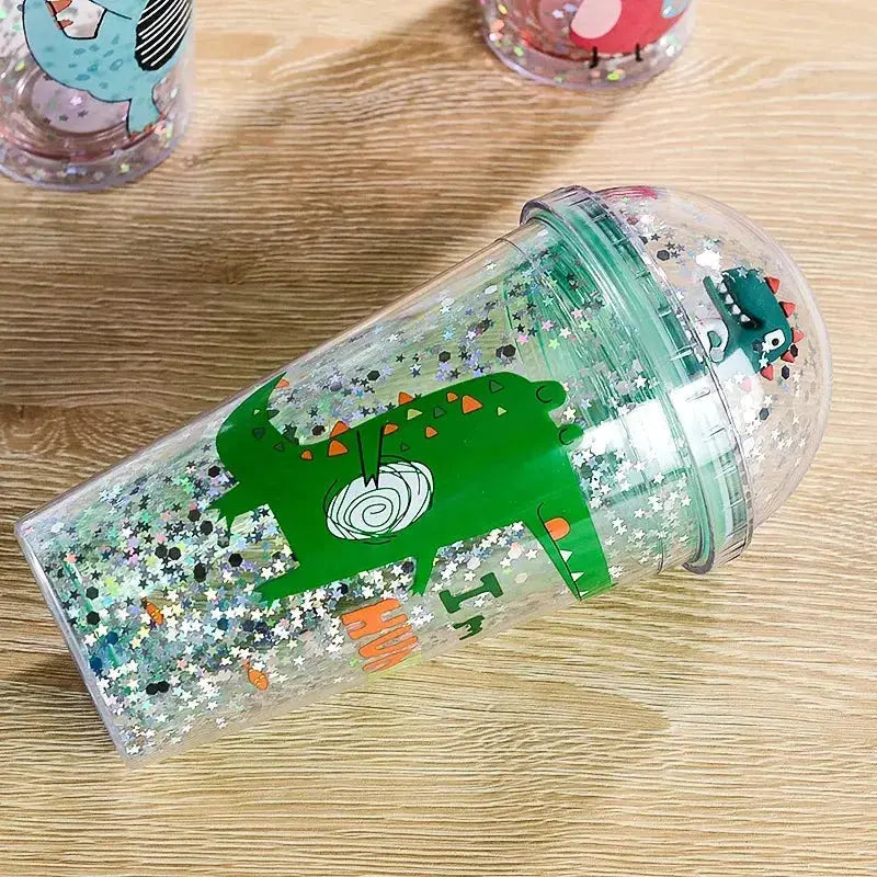 Gobelet Plastique Paillette Vert 430ml Gourde Bottle®