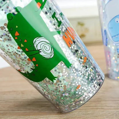 Gobelet Plastique Paillette Vert 430ml Gourde Bottle®